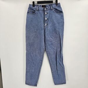 Vintage Sasson Jeans Size 6 Button Fly High Rise Tapered Mom Skater Acid Wash